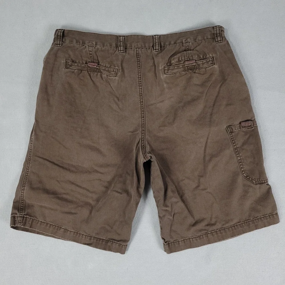 Perry Ellis America Shorts Mens 38 Brown Cargo Relaxed Cotton Twill Utility